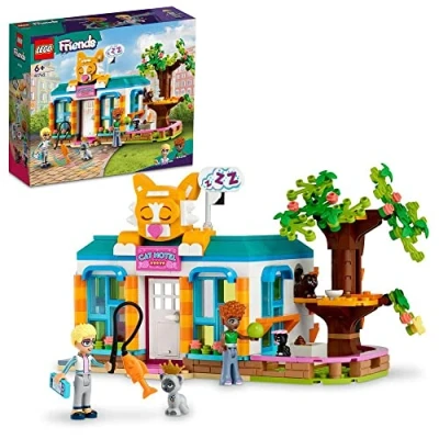Imagen de LEGO 41742 Friends Cat Hotel un Juego de construcción Ladrillos Juguete Amantes los Gatos con Edificio temático y 3 Personajes felinos 6+ 445 Piezas