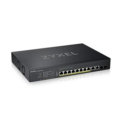 Imagen de Zyxel Switch 8 Puertos Multi Gig + 2 10G Cobre Fibra. NebulaFlex Smart Managed PoE++ con 375W. [XS1930 12HP]