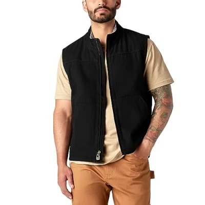 Imagen de Dickies Hombre, Chaleco en tejido duck con forro sherpa, NEGRO ACLARADO, XL