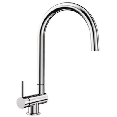 Imagen de Blanco 521544 Grifo de fregadero cocina que se monta debajo la ventana con caño fijo Coressa F palanca cromada en el lado izquierdo 521544, Umklappbare Hochdruckarmatur