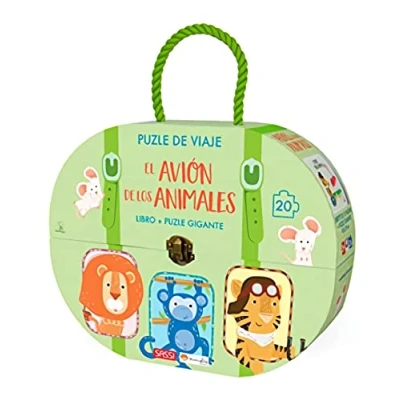 Imagen de Puzle de viaje. El avión los animales. Edic. ilustrado (Español)