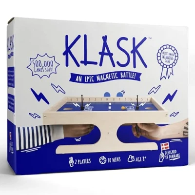Imagen de Klask Juego Habilidad galardonado 2 Jugadores Mesa para Toda la Familia,Adultos y niños imanes a Partir los 8 años Familiar en Lista recomendaciones del Año