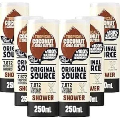 Imagen de Original Source Gel de ducha coco y manteca karité, 6 x 250 ml