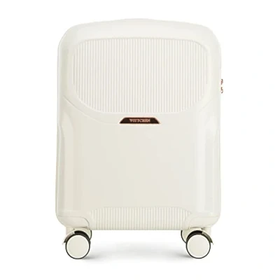Imagen de WITTCHEN Lady 2 Line Moderna Maleta de Viaje Cabina Equipaje Mano Policarbonato rígido Cerradura combinación TSA 4 Ruedas Mango telescópico Talla S Crema