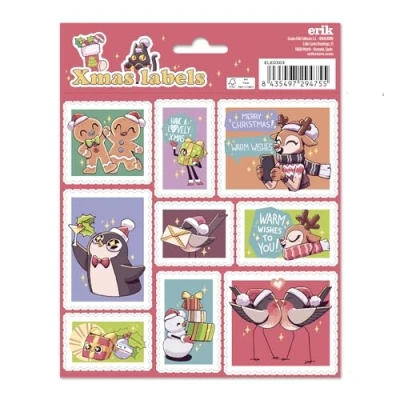 Imagen de Grupo Erik Etiquetas adhesivas Navidad, Dulce navidad regalo / 18 Pegatinas regalos