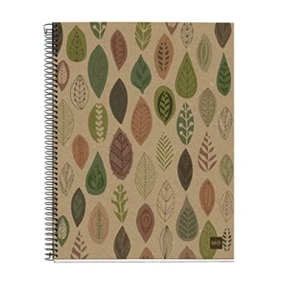 Imagen de Miquelrius Cuaderno Libreta Notebook 100% Reciclado, 4 Franjas de Colores, A4, 120 Hojas Cuadriculadas 5 mm, Papel 80 g, Taladros, Cubierta Cartón Diseño Eco
