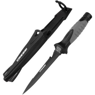 Imagen de Cressi Finisher Cuchillo, Adultos Unisex, Negro/Gris, 2,7 cm