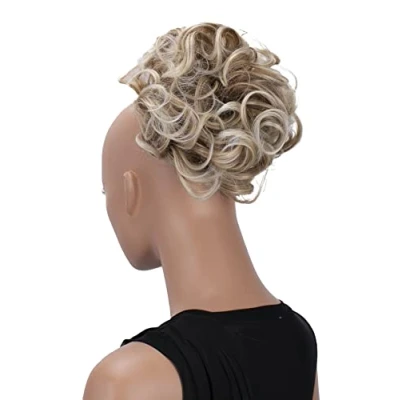 Imagen de CAISHA Moño Pieza Para El Cabello Trenza Hepburn Lazo Recogidos Mezcla Rubia HK112