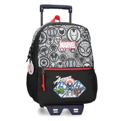 Imagen de Marvel Avengers Los Vengadores Heroes Mochila Adaptable a Carro Negro 25x32x12 cms Poliéster 9,6L
