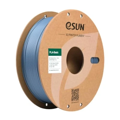 Imagen de eSUN PLA Filamento 1.75mm, Basic 3D Impresora Precisión Dimensional +/ 0.05mm, Carrete de 1KG (2.2 LBS) Rápido para Impresoras,Gris Claro