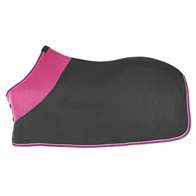 Imagen de PFIFF 100983 Manta de Forro Polar para Caballos, Color Gris y Rosa
