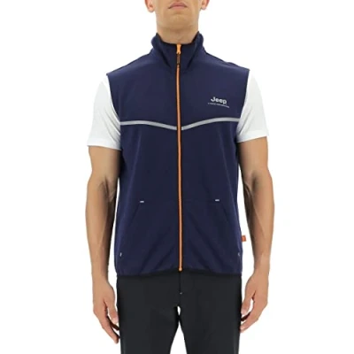 Imagen de JEEP O102621 K879 XP MAN TECH SWEAT VEST W/Kangaroo Pocket JX22A Hombre Deep Blue/Dark G.Mel L