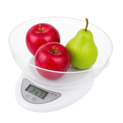 Imagen de Retoo báscula de cocina electrónica con cuenco, 790 ml, digital PT 860, 5 kg/11 libras, cocina, función tara, pantalla LCD, apagado automático, 11,3 x 5,3 17,5 cm, color
