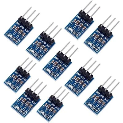 Imagen de Fasizi 10pcs 3.3 DC Regulador de Voltaje Módulo Fuente alimentación Reductor 4.75V 12V a 3.3V 800mA