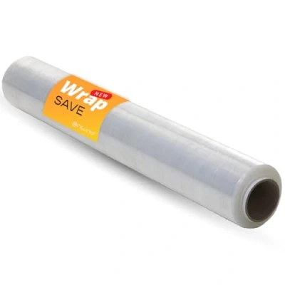 Imagen de Film Transparente para Embalar de 50 cm ancho y estirable hasta 300 Metros Longitud Rollo Elástico Manual Embalaje Industrial Ofituria (1 und, Wrap Save)