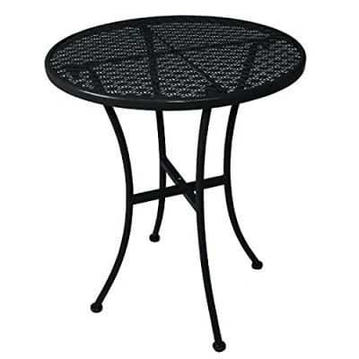 Imagen de Mesa de bistro, para bar Bolero GG705, en acero, diseño redondo, color negro