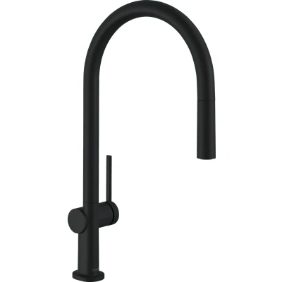 Imagen de Hansgrohe Talis M54 Monomando de Cocina 210, caño extraíble, 1jet, sBox; Color: Negro Mate