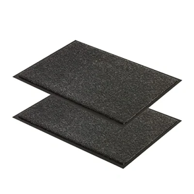 Imagen de ASTRA Alfombrilla Antideslizante para Puertas Felpudo de Interior Entrada Alfombra Resistente Gris 40x60 cm Lote 2