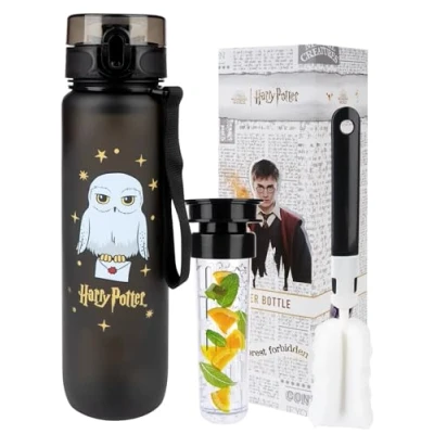 Imagen de MOMO WAY Wizarding World Botella De Agua Tritan Reutilizable Deportiva Sin BPA Con Inserto Fruta Para Niños Gimnasio Oficina Colegio Yoga Harry Potter 1000ml