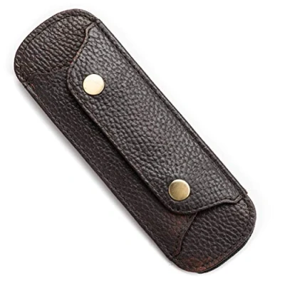 Imagen de LEABAGS Almohadilla de Hombro Cuero búfalo Genuino Aspecto Vintage Correa para Bolsas con Superficie Antideslizante 18x6cm Freno Cobre