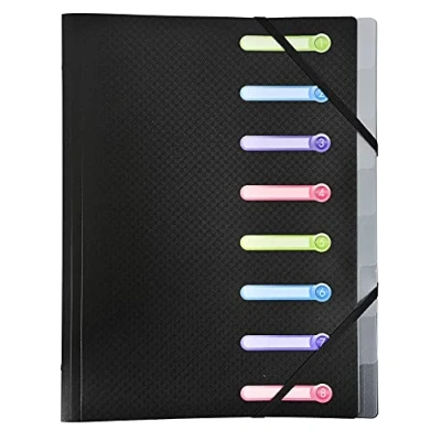 Imagen de Exacompta 56181E Carpeta con 8 compartimentos, A4, color negro