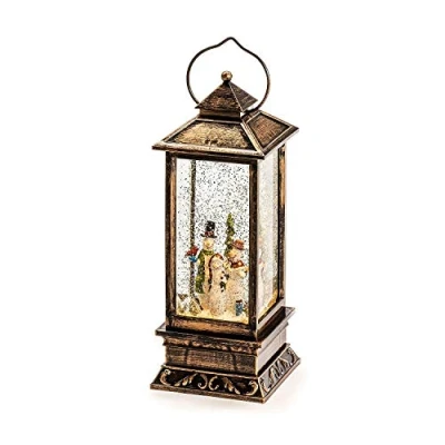 Imagen de Konstsmide Farol con luz led diseño de 3 velas y relleno agua, para uso en interiores (IP20). Funciona pilas