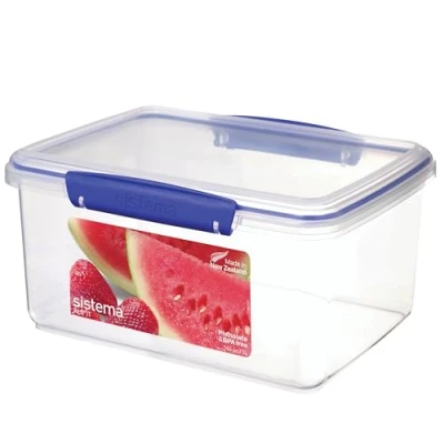 Imagen de Sistema KLIP IT Recipiente para guardar alimentos 3 l apilable con tapa hermética comidas preparadas Sin BPA Clips azules 1 unidad