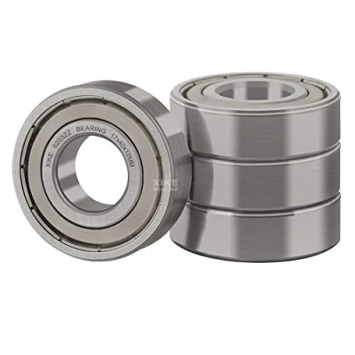 Imagen de XiKe 4 piezas 6203ZZ Rodamiento de bolas 17x40x12mm Acero al cromo y doble cierre metálico Pre lubricados, 6203 2Z Rodamientos rígidos a con juntas