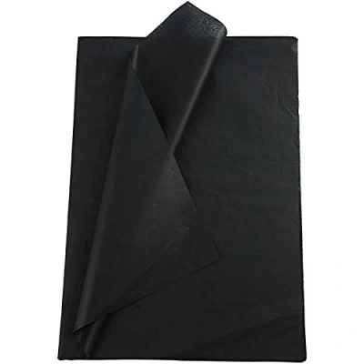 Imagen de Creavvee® Decoupage Papel de seda (50 x 70 cm, 25 hojas), color negro