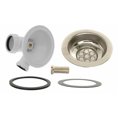 Imagen de Blanco Desagüe de 3,5 pulgadas con rebosadero sin mando a distancia tornillo hueco 0327