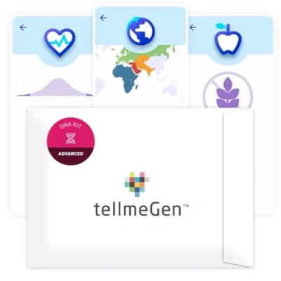 Imagen de tellmeGen análisis genético Advanced (Salud + Rasgos Wellness Orígenes) Más de 400 reportes Actualizados