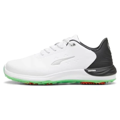 Imagen de PUMA Phantomcat Nitro +, Golf Shoe Hombre, White Black Fluro Green PES, 40 EU