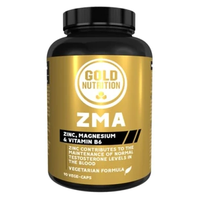 Imagen de ZMA GoldNutrition ZINC, MAGNESIO y VITAMINA B6 Aumenta la testosterona, fuerza resistencia muscular Mejora calidad del sueño 90 cápsulas, con 30 tomas.