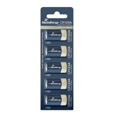 Imagen de MediaRange MRBAT150 household battery Single use CR123A Litio 3 V Pilas (Single battery, CR123A, Litio, Cilíndrico, V, 5 pieza(s))