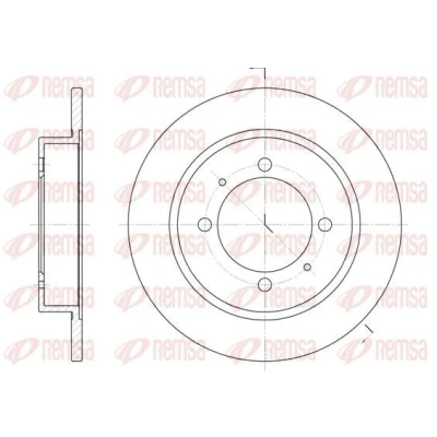 Imagen de REMSA 6447.00 Disco de freno Eje trasero 260, 260 10 4 macizo VOLVO: S40 I, V40 Familiar, MITSUBISHI: Space Star, Carisma Berlina, Hatchback