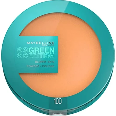 Imagen de Maybelline New York Green Edition Polvos con cobertura alisadora, Piel + suave unificada, Tono 100