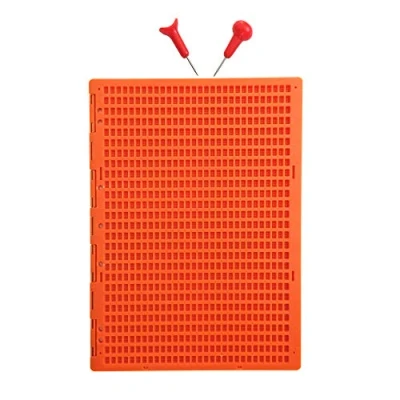 Imagen de Brailletafel 27 líneas 30 caracteres por línea con agarre, 2 unidades, DIN A4, color naranja