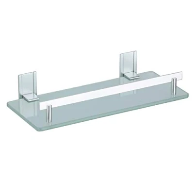 Imagen de MSV Estante DE Aluminio Y Vidrio TABARCA 30X13 CM, Cromado, 30x30x13 cm