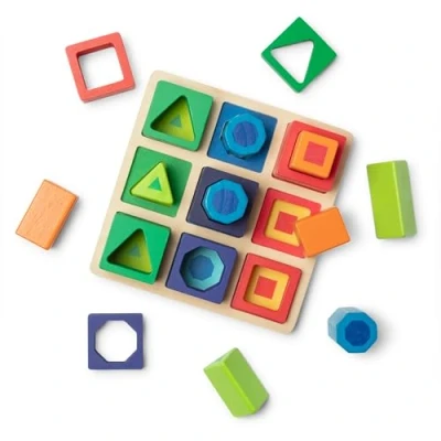 Imagen de Melissa &amp; DougJuego para Clasificar Formas En Secuencia, Juguetes de desarrollo, Juego educativo,Juguete madera, Montessori, 3+, Regalo adecuado niños y niñas