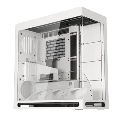 Imagen de HAVN HS 420 VGPU Dual Chamber ATX Mid Tower PC Case White PCIe 5.0 Vertical GPU Kit, 11x 140mm Fans &amp; 3x 420mm Radiator Support, SimpliCable Management, Vidrio Templado, PWM Fan Hub