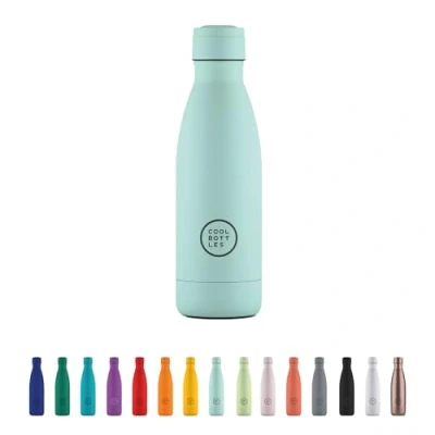 Imagen de Cool Bottles Botella de Agua Acero Inoxidable 350 ml Pastel Sky 23,5 x 7 cm Térmica Hermética Bebidas Frías 36 Horas y Calientes 18 Triple Technology Libre BPA