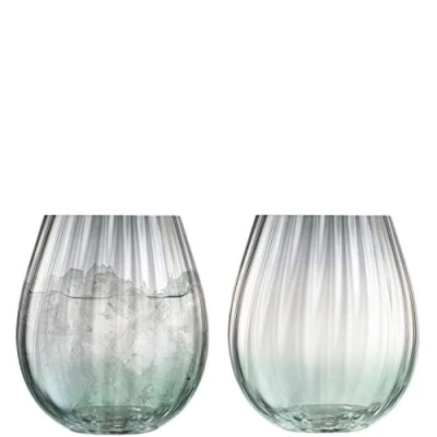 Imagen de LSA International Dusk DU01 Vaso, 425 ml, 2 unidades, color verde y gris