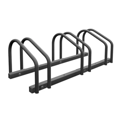 Imagen de Relaxdays Soporte para Bicicletas de Suelo Triple, Aparcabicicletas Acero, Ruedas hasta 60 mm Ancho, Antracita, 27 x 67,5 33 cm