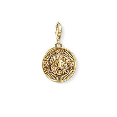 Imagen de Thomas Sabo Colgante de Mujer &quot;Charm Zodíaco Leo Charm Club&quot;, Plata Ley 925, Dorado