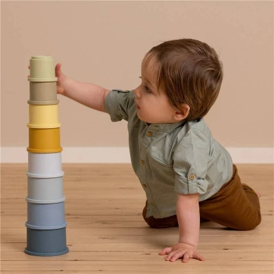 Imagen de Cubos apilables azules Little Dutch