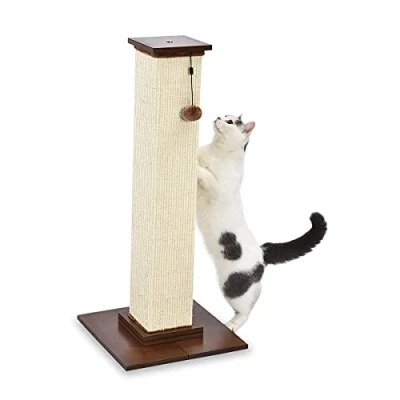 Imagen de Amazon Basics Poste rascador para gatos de primera calidad, alto y grande, 40,6x88,9x40,6 cm, madera