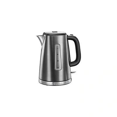 Imagen de Russell Hobbs Hervidor de Agua Eléctrico Luna Moonlight Grey 1,7 litros, 2400 W, Filtro Extraíble, Zona Ebullición Rápida, Base 360, Indicador Nivel Agua, Acero Inoxidable, Gris 23211 70