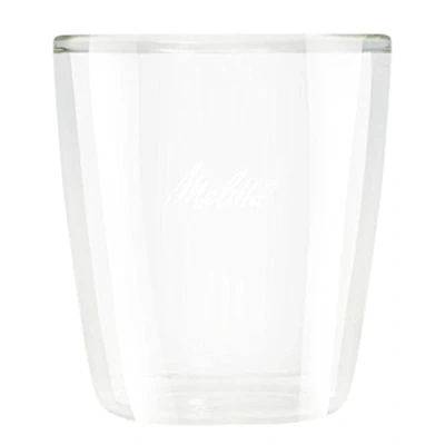 Imagen de Melitta 4006508212897 Vasos Doble Cristal Pequeños, 0.08 litros, Vidrio, Transparente, 1 Unidad (Paquete de 1)