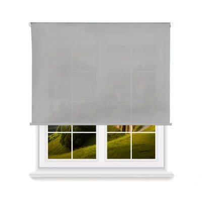 Imagen de Well Home Estor Enrollable Translúcido Liso Gris, 140 x 250cm (Ancho Largo)/Tamaño de la Tela 137 245cm