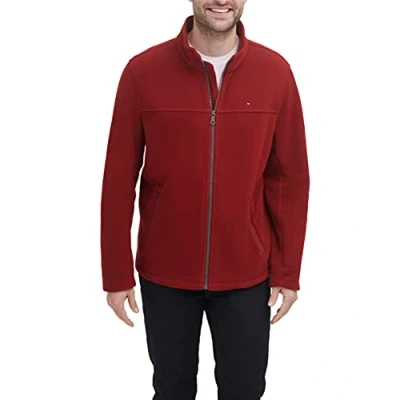Imagen de Tommy Hilfiger Lightweight Polar Fleece Jacket Chaqueta de Forro, Rosso, M para Hombre